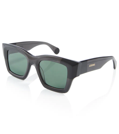 Shop Jacquemus Les Lunettes Baci Square Sunglasses In Multi-black