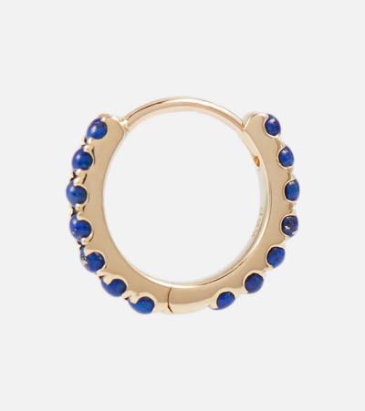 Shop Maria Tash Eternity 14kt Gold Single Hoop Earring With Lapis In Yellow Gold