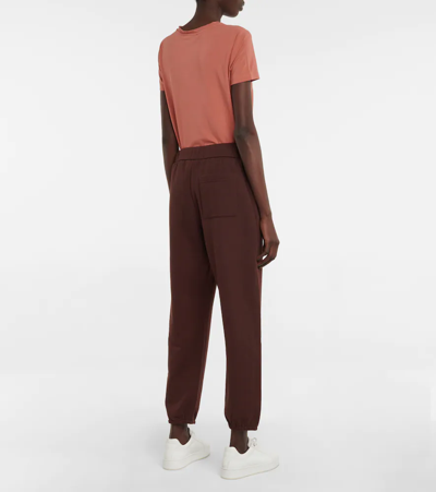 Shop Max Mara Porfido Jersey Sweatpants In Cacao