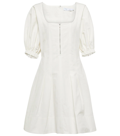 Shop Proenza Schouler White Label Cotton And Linen Minidress In Off White