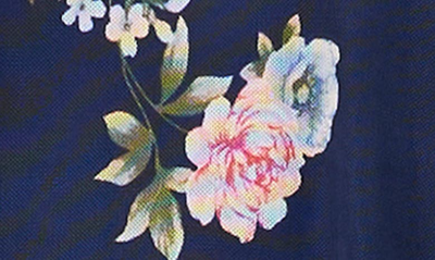 Chaus Floral Mesh Cape In Navy