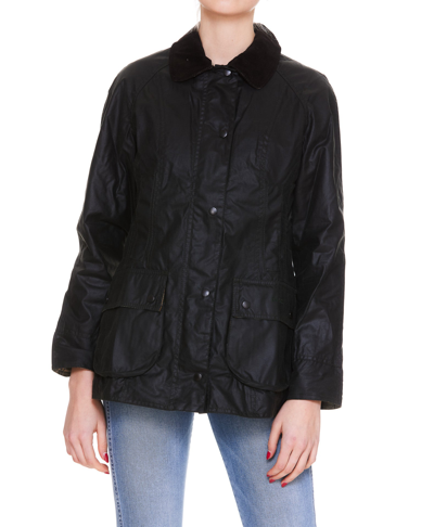 Shop Barbour Beadnell Waxed Long In Black