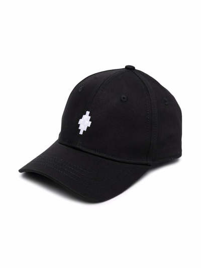 Shop Marcelo Burlon County Of Milan Cross Embroidery Baseball Cap In Black