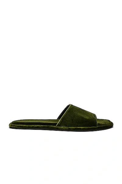 Shop The Row Canal Slippers In Moss