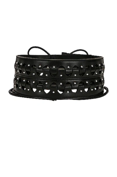 Shop Alaïa Hinge Belt In Noir