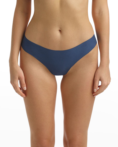 Shop Commando Butter Seamless Thong In Bright Navy