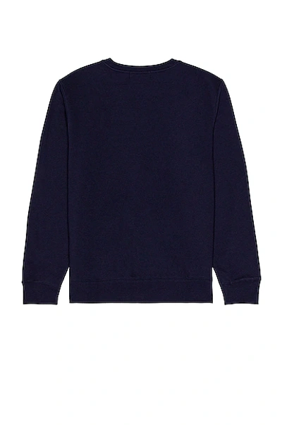 Shop Polo Ralph Lauren Heritage Bear Crewneck In Cruise Navy