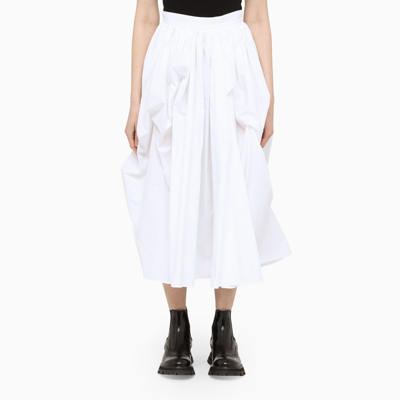 Shop Alexander Mcqueen White Parachute Skirt