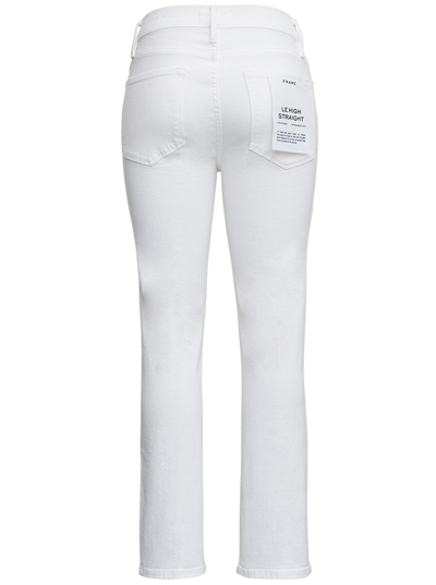 Shop Frame Le High Straight White Denim Jeans