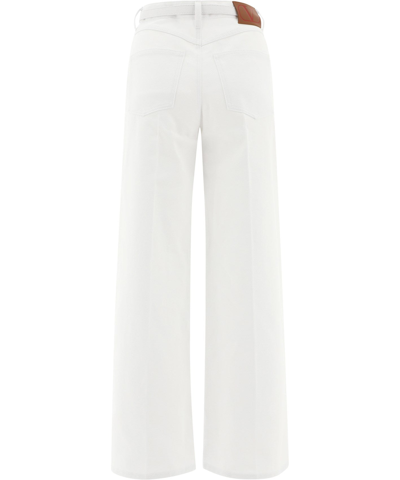 Shop Valentino Palazzo Jeans With Belt In White