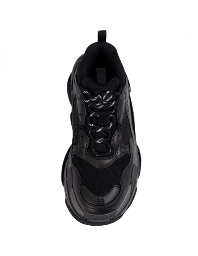 Shop Balenciaga Triple S Total Black Sneakers