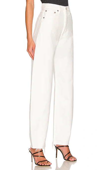 Agolde Pieced Angled Straight-leg Jeans In White