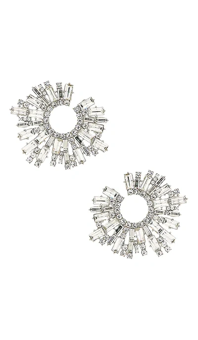 Shop 8 Other Reasons Stone Burst Statement Earrings In Metallic Silver