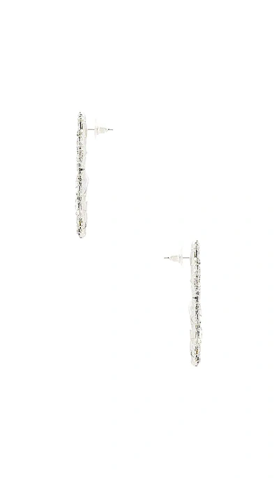 8 Other Reasons Stone Burst Statement Earrings In Metallic Silver