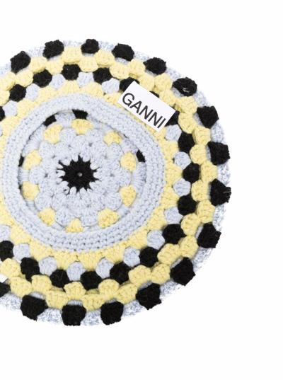 Shop Ganni Woman's  Multicolor  Crochet Wool Basque