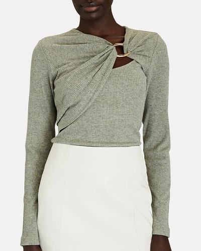Shop Acler Murray Knit Top In Green