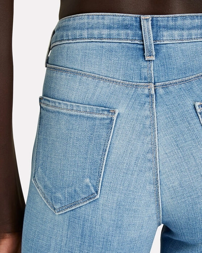 Shop L Agence Bell High-rise Flared Leg Jeans In Denim