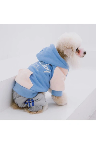 Shop Touchdog Heritage Soft-cotton Fashion Dog Hoodie In Blue