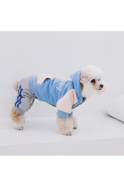 Shop Touchdog Heritage Soft-cotton Fashion Dog Hoodie In Blue