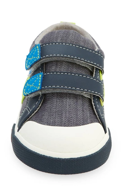Shop See Kai Run Kids' Russell Sneaker In Gray/blue