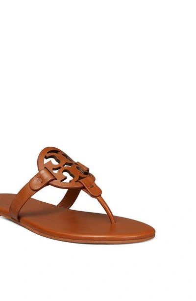 Tory Burch Metal Miller Soft Leather Sandals In Miele