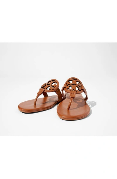 Tory Burch Metal Miller Soft Leather Sandals In Miele
