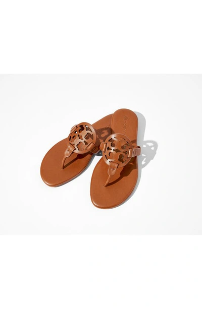 Tory Burch Metal Miller Soft Leather Sandals In Miele