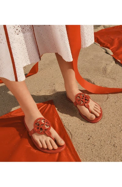 Tory Burch Metal Miller Soft Leather Sandals In Miele