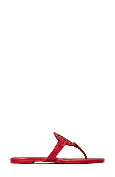 Tory Burch Miller Laser-cut Logo Flip-flops In Tory Red