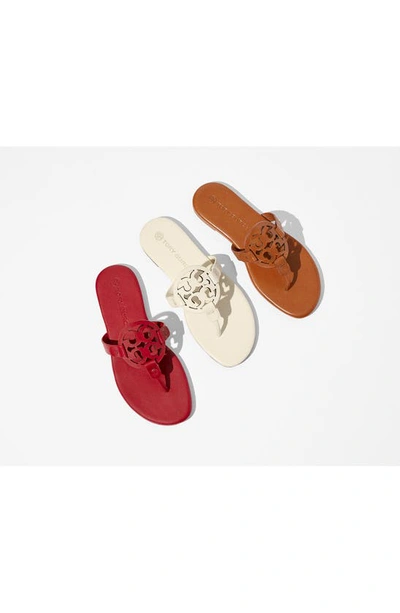 Tory Burch Metal Miller Soft Leather Sandals In Miele