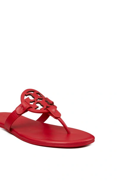 Tory Burch Miller Laser-cut Logo Flip-flops In Tory Red