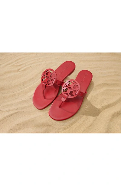 Tory Burch Miller Laser-cut Logo Flip-flops In Tory Red