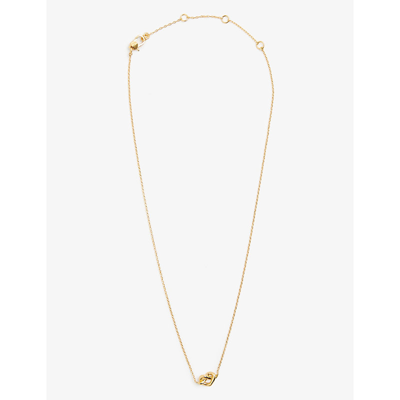 Shop Kate Spade Womens Gold Loves Me Knot Brass Necklace