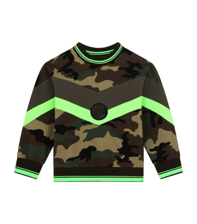 Shop Dolce & Gabbana Kids Camouflage Print Sweatshirt In Multi