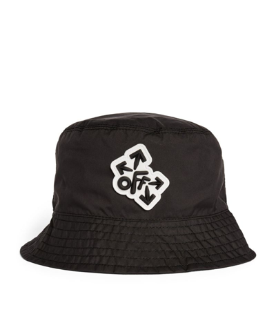 Shop Off-white Logo Bucket Hat In Black