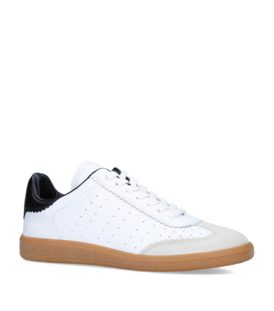 Shop Isabel Marant Leather Bryce Sneakers In White