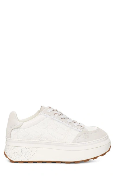 Shop Ugg Marin Logo Embossed Platform Sneaker In White