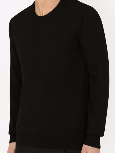 Shop Dolce & Gabbana Fine Knit Cashmere Jumper In Black