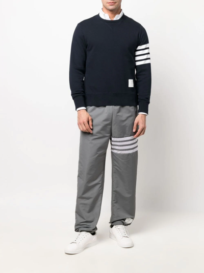 Thom Browne Grey 4-bar Lounge Pants In Grey
