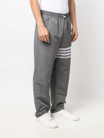 Thom Browne Grey 4-bar Lounge Pants In Grey