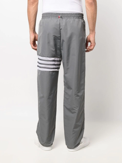 Thom Browne Grey 4-bar Lounge Pants In Grey