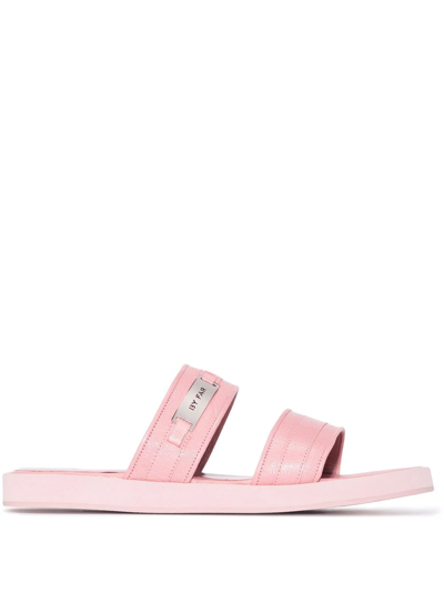 Shop By Far Easy Leather Sandals In Pink