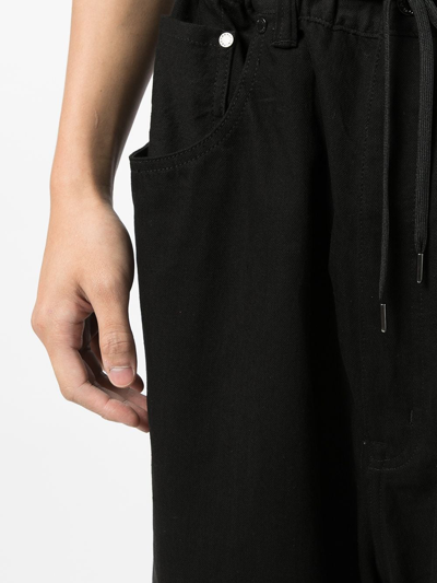 Shop Fumito Ganryu Parkour 5 Pockets Denim Pants In Black