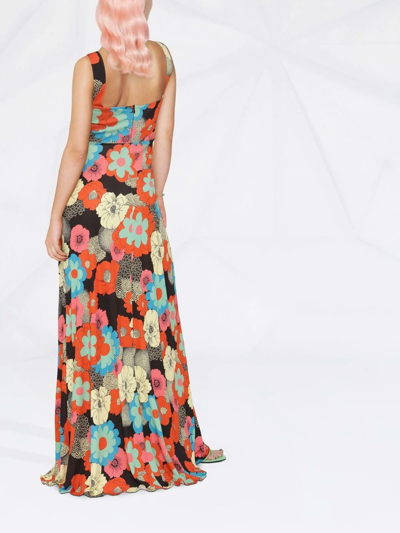 Shop La Doublej Lauren Floral-print Maxi Dress In Black