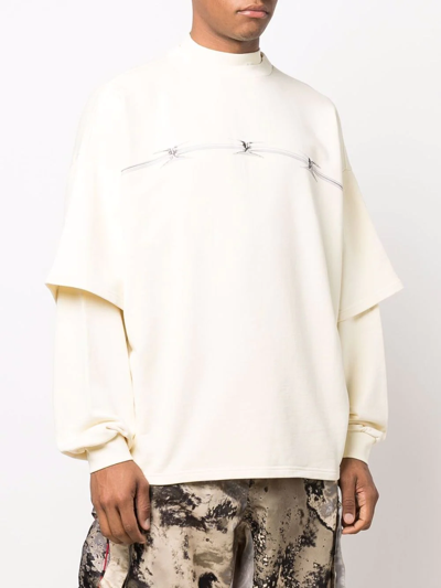 Shop A Better Mistake Barbed Wire Print Jumper In Nude