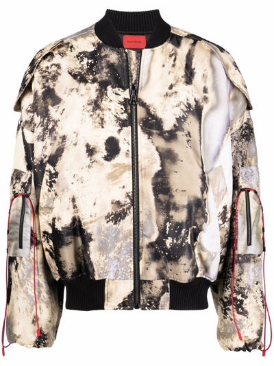 Shop A Better Mistake Erosion Bomber Jacket In Nude