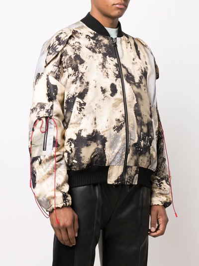 Shop A Better Mistake Erosion Bomber Jacket In Nude