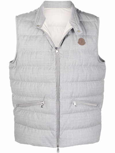 Shop Moncler Gallienne Padded Gilet In Grey