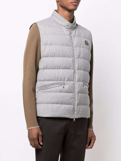 Shop Moncler Gallienne Padded Gilet In Grey