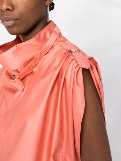 Isabel Marant Belt-detail Funnel-neck Blouse In Pink